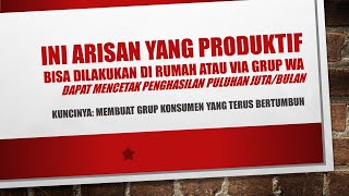 JADILAH ARISAN SEBAGAI KEGIATAN PRODUKTIF, INI CARANYA