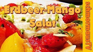 Erdbeer-Mango-Salat mit Milchreis - Milchreis von Basmati Reis - Bester Milchreis -