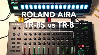 Roland AIRA TR-8S vs TR-8 (using the TR-808 and TR-909 sounds)