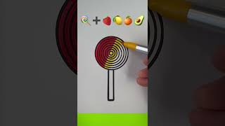 Creative art 🍭+🍓🍋🍊🥑 #shorts #satisfying #creativeart #youtubeshorts #trending