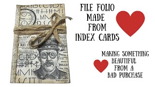 Make File Folio from Index Cards