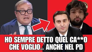 Cerno furioso contro Parenzo e Il giovane giornalista: dico quel che voglio qui e nel PD