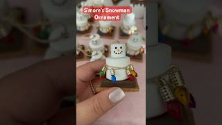 S’more’s Snowman Ornament DIY #christmas #christmascrafts #christmasdecorations #diy #diychristmas