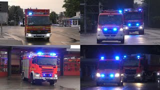 [Großeinsatz nach Starkregenfront!] Einsatzfahrten Feuerwehr, TEL, THW und DRK Kreis Pinneberg