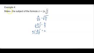 Rearranging Formulas