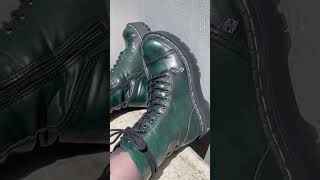 New Green 10-eye Double Decker Boot