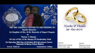 Mareya Thomas & Nyasha Manuvire Wedding