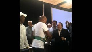 MIKE TYSON and EVANDER HOLYFIELD at the WBC 49th convention - Dec 2011