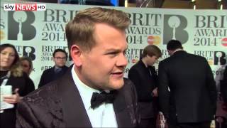 Host James Corden Arrives For Brits