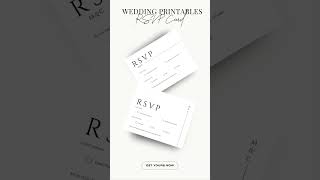 Rsvp Card, Minimalist Wedding Online Reply Card, Modern Wedding Website Card