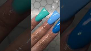 💙🩵 #nails #ducknails #acrylicnails #nailtutorial #nailart