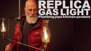 Replica Kitchen table plumbing pipe Gas light