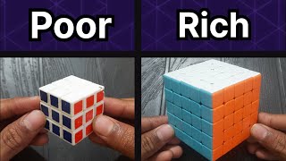 Poor vs rich on Rubik's cube  😢 #cube #rubikscube #cubeblocks