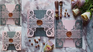 HOW TO | TWO-TONED GATEFOLD CARD COVER | INVITATION CARD | LACE PASSION DIE CUT