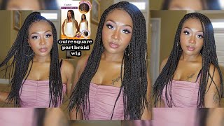 Outre Pre-Braided 13x4 Lace Frontal KNOTLESS SQUARE PART BRAIDS 26 | Outre Square Part Braided Wig