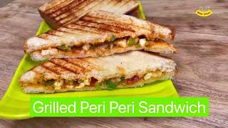 Grilled Peri Peri Sandwich Recipe | Peri Peri Paneer Sandwich Recipe | More Spices