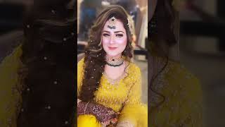 wait for our makeup transformation 😍 mehendi bride 💛🧡 #shorts #status #short #youtubeshorts #tiktok