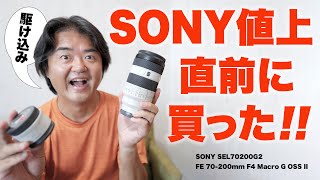 SONY値上げ直前に私はコレを買いました「FE 70-200mm F4 Macro G OSS II」望遠ズームでハーフマクロの魅力 SEL70200G2 駆け込み購入