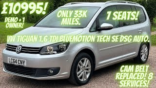 LOW MILEAGE VW Touran 1.6 TDI BlueMotion Tech SE DSG (s/s) 7 SEATS Cam Belt Replaced!!!