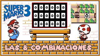 Super Mario Bros 3 (NES) - Las 8 combinaciones del juego de naipes "Memory Card Game"