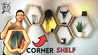 Hexagon Shelves (How to Make DIY Hexagon / Honeycomb Shelves + CORNER shelf)