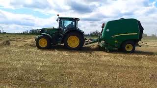 John Deere 6120R 960 baler