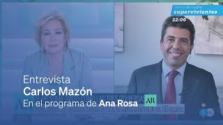 Entrevista a Carlos Mazón en el Programa de Ana Rosa.