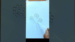 easy flower painting with colour water drop || creative water drop drawing #shorts #art #utshort