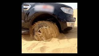 Ford Endeavour Stuck in Sand (slo-mo clip of tyre slip) FINDERS Desert Escape ( #Short )