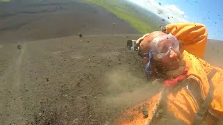 WIPING OUT on the side of Volcano | Cerro Negro Wipe Out | First Step Clips