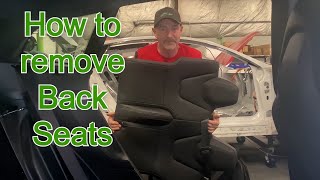 How to remove a Tesla Model S 2012 2021 Rear Seat, DIY with EV Parts Guy