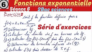 Les fonctions exponentielles. séance 6. 2 Bac sciences. Exercice 2