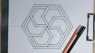 Easy geometrical design | Creative design in hexagonal shapes