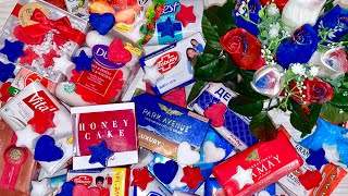 🇺🇸 Red White & Blue 💙❤️ ASMR Soap Haul ✌🏻 Opening Unboxing International Soaps 🌎 to Celebrate USA 🇺🇸