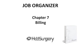 HddSurgery Job Organizer - Billing