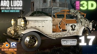 WIP 17 - 2024 Car Render Challenge - WIP Project Haunted Night - Learn 3D while you watch - Arq Lugo