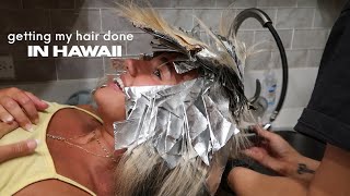 my hairdresser flew from Mississippi to Hawaii to do my hair... HAIR TRANSFORMATION / WEEKEND VLOG