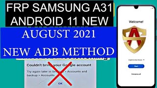 Samsung android 11 FRP BYPASS Google Account Lock Latest Method 2021 Without Smart Switch A505F U9