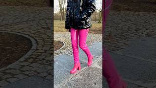 Pink latex barbie walk