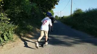 Trip round the village on scooters