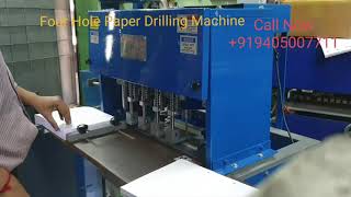 Four Hole Paper Drilling Machine New Video