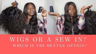 *MUST WATCH* Wigs vs. Sew ins/ weaves| PROS VS CONS Which is better?| BEGINNER FRIENDLY!