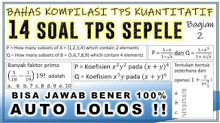 HARUSNYA PADA BISA!! KOMPILASI SOAL SEPELE TPS KUANTITATIF Bagian 2