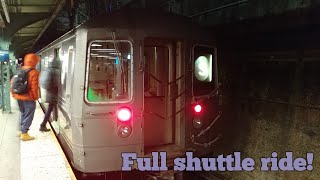 Westinghouse r68 franklin avenue shuttle full ride from franklin avenue to prospect park