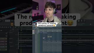 The reality of making producer content😂 #flstudio #producer #producing #beats