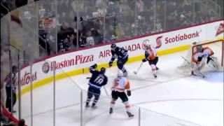 Wheeler To Ladd For a Goal vs Philadelphia Flyers 2/12/13