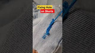 Fixing Hole on Shorts #shorts