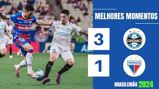 GRÊMIO 3 X 1 FORTALEZA | GOLS E MELHORES MOMENTOS | 29ª RODADA BRASILEIRÃO 2024