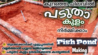 How to make low cost #fish_pond | പടുതാ കുളം നിർമിക്കാം കുറഞ്ഞ ചിലവിൽ | #Fish_Farming at home