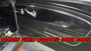 CARBON FIBER WRAPPED DOOR PANELS IN 66 MUSTANG